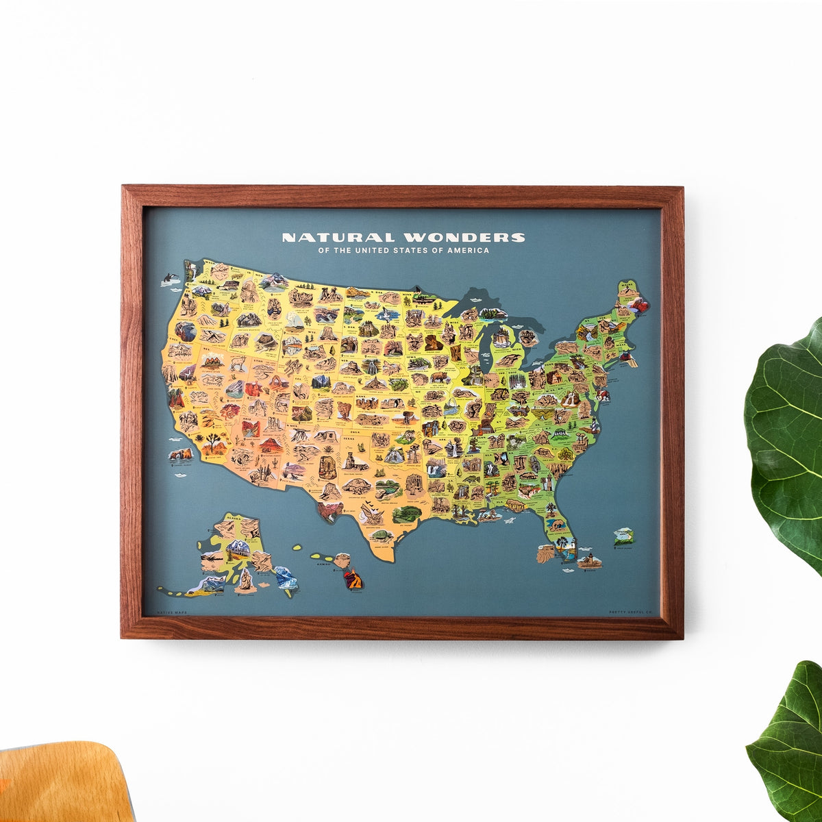 Natural Wonders Scratch Off Print + National Parks Map