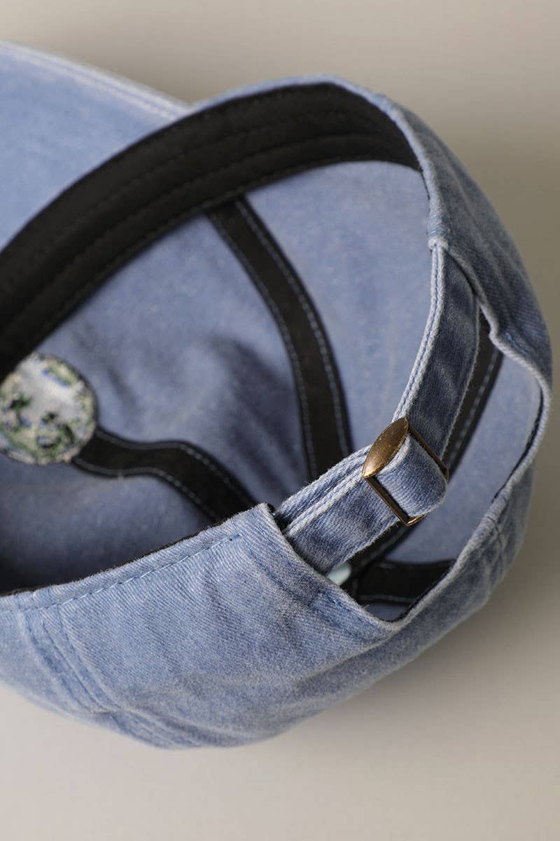 Earth Embroidery Adjustable Baseball Cap Hat