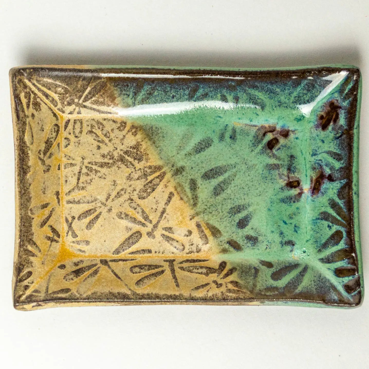 Dragonfly Ceramic Trinket Tray