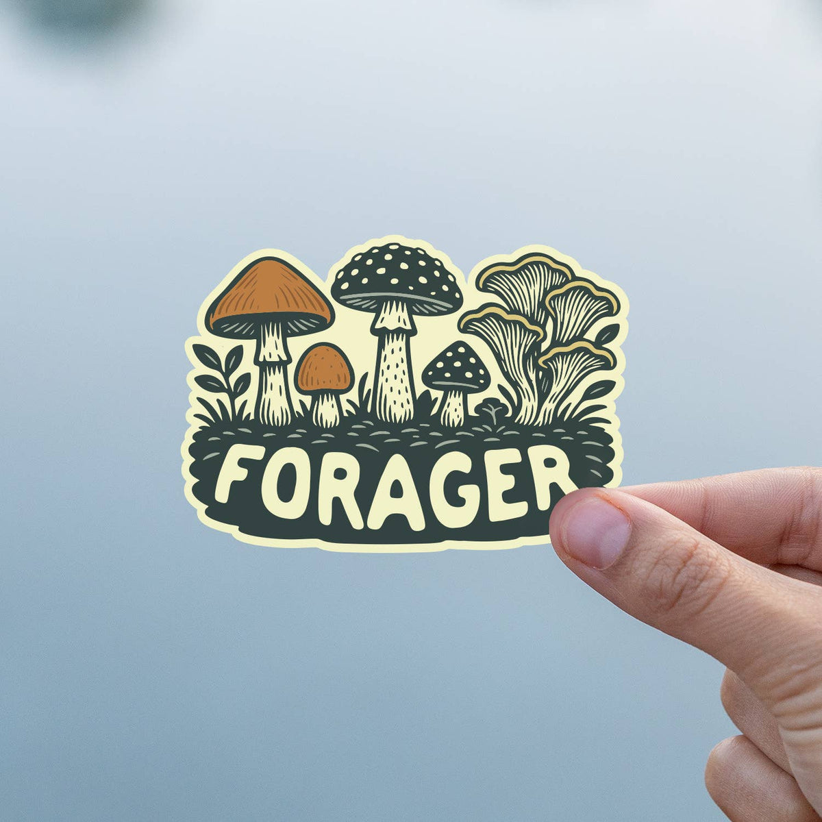 Forager - Waterproof Mushroom Sticker