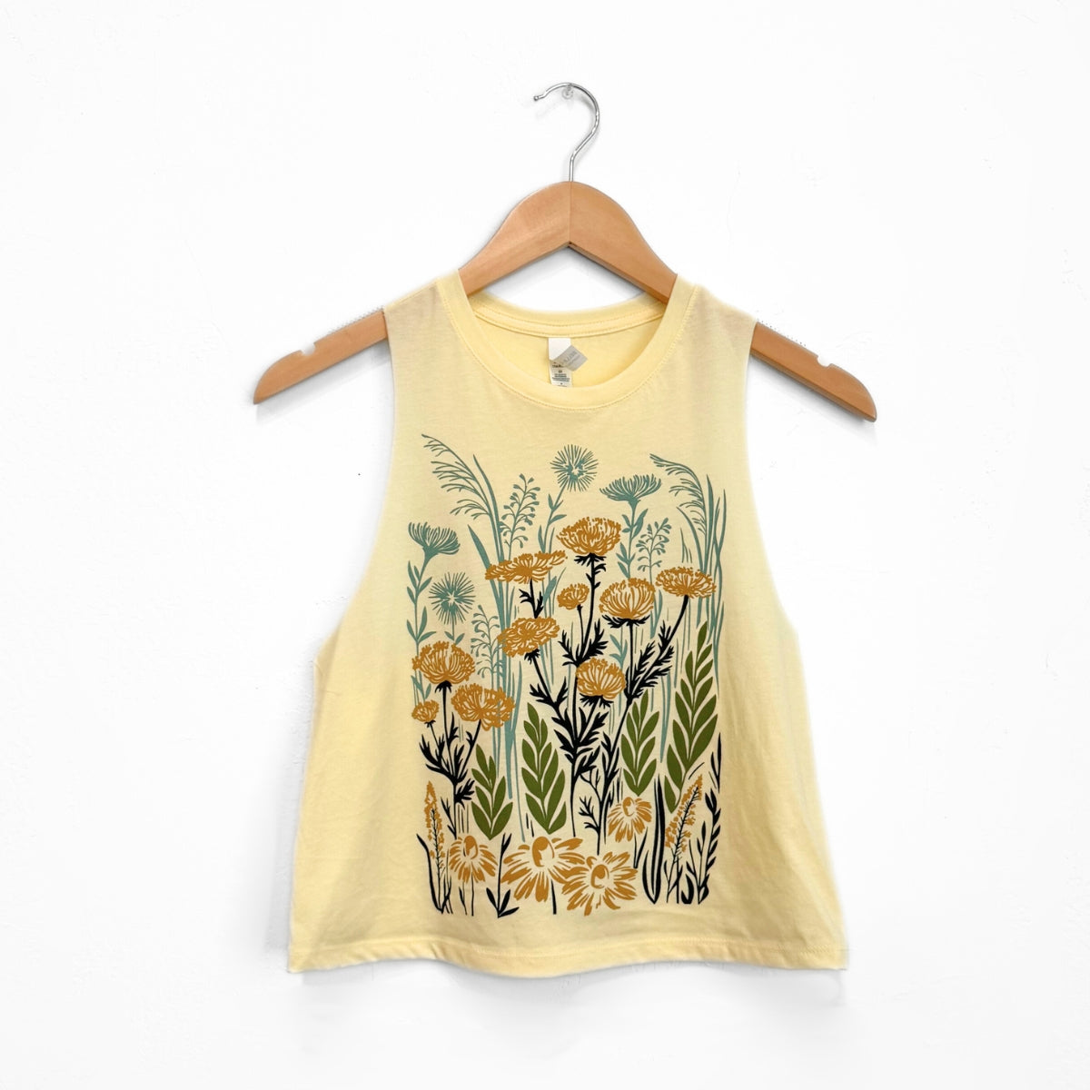 Wild Field Ladies Crop Tank - French Vanilla