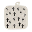 White and Black Saguaro Pot Holder