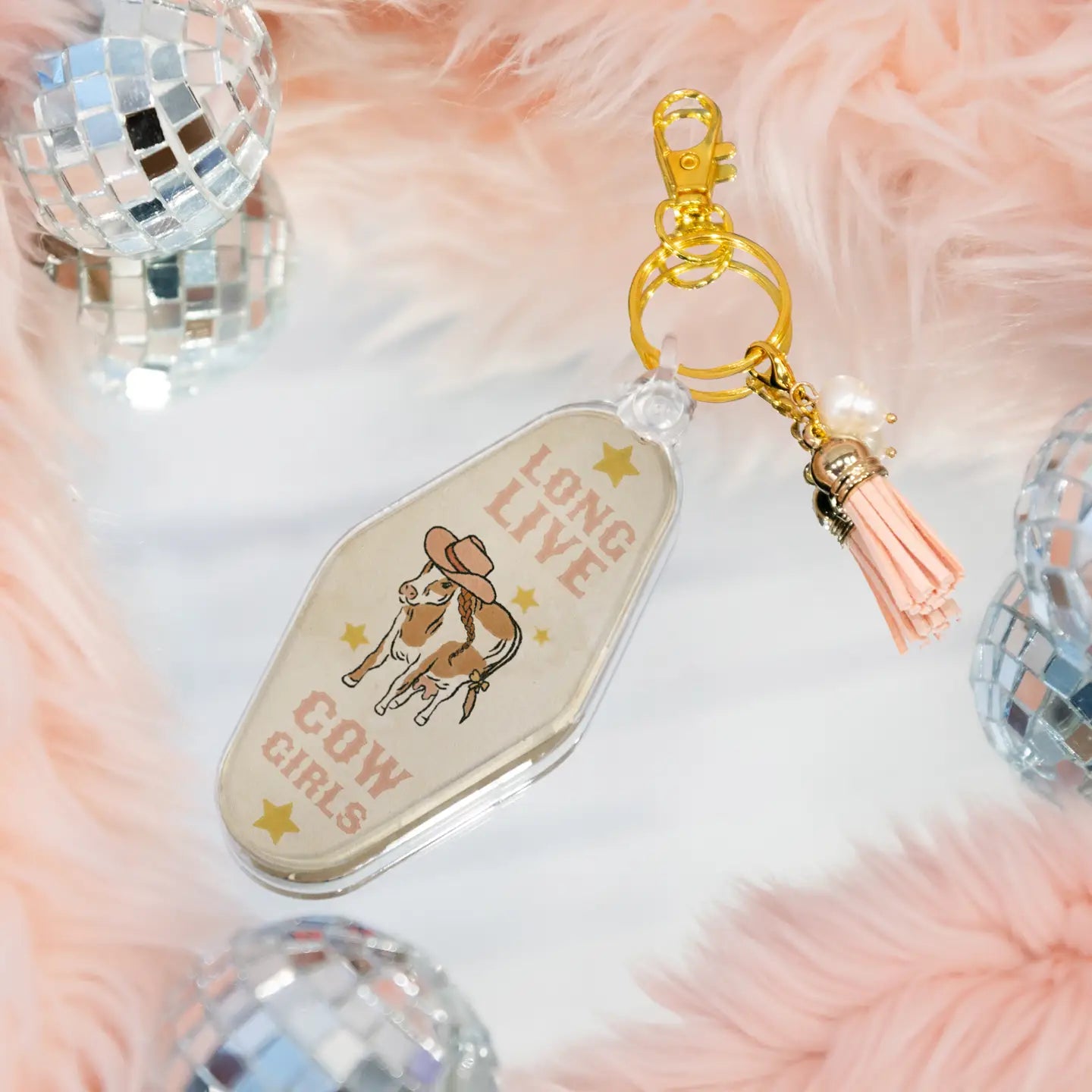 Long Live Cowgirls Motel Keychain