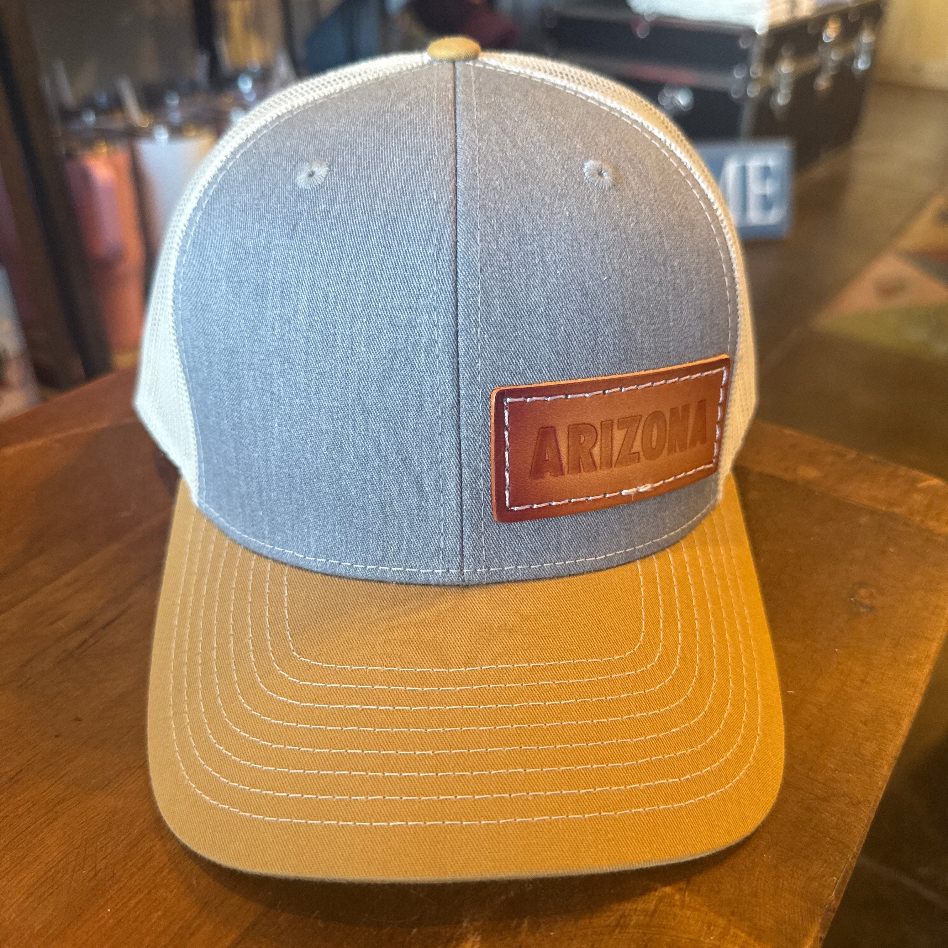 Arizona Leather Trucker Hat
