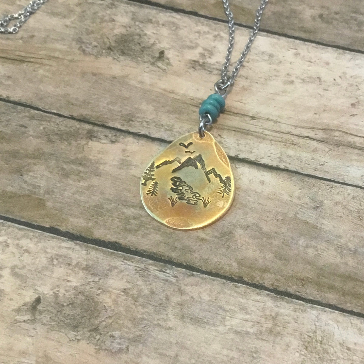 Rustic Wilderness Teardrop Necklace