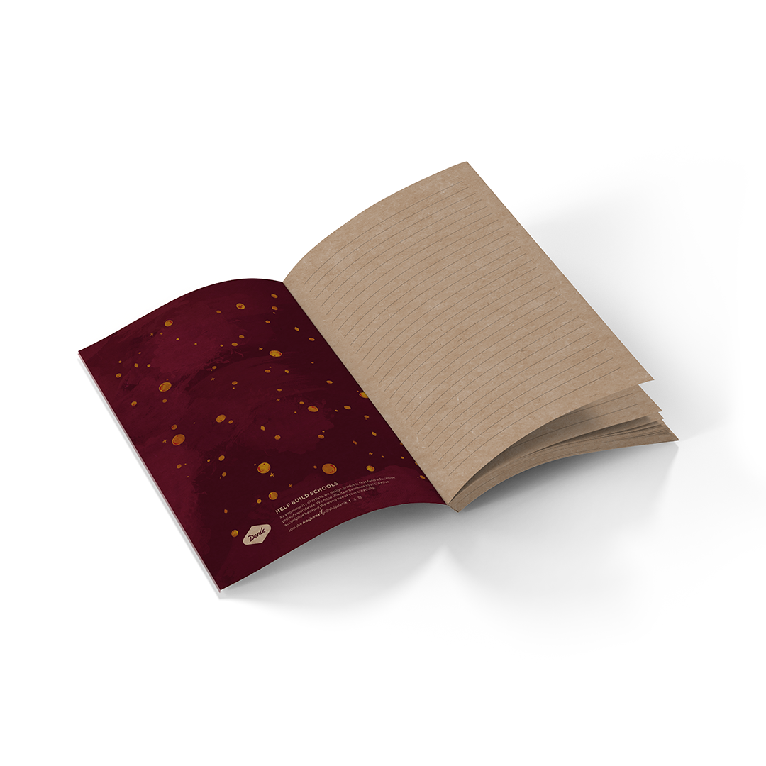 Purple Moth Kraft Notebook