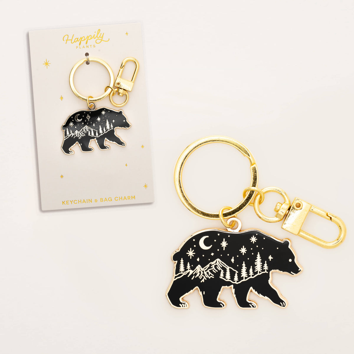 Twilight Mountains Bear Keychain