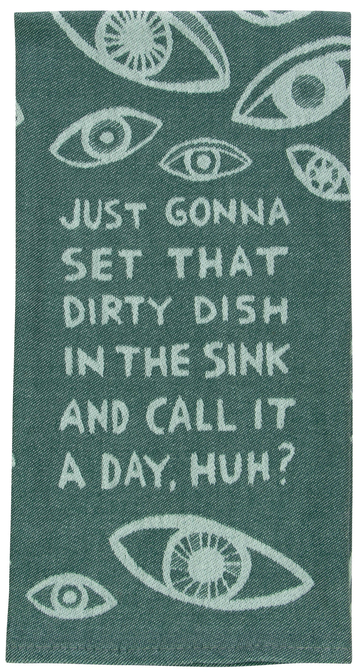 Dirty Dish In The Sink Eyes Dish Towel
