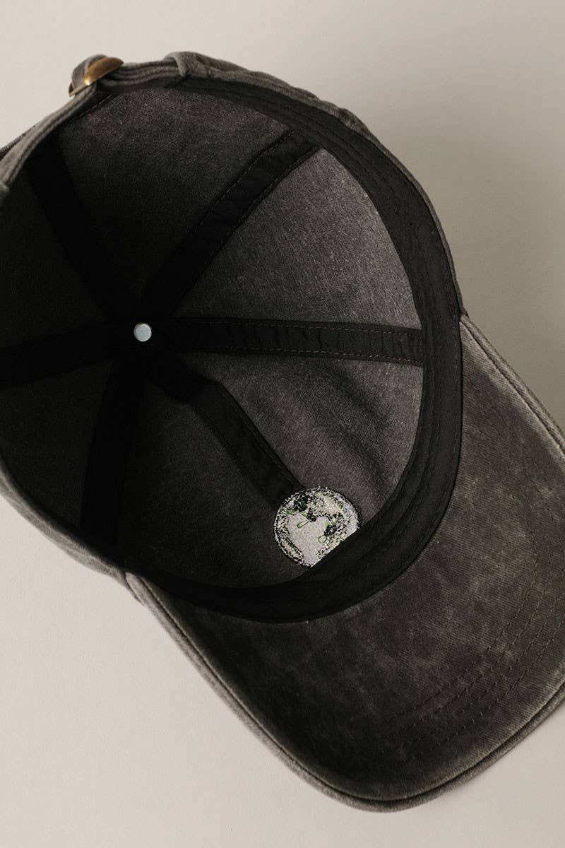 Earth Embroidery Adjustable Baseball Cap Hat