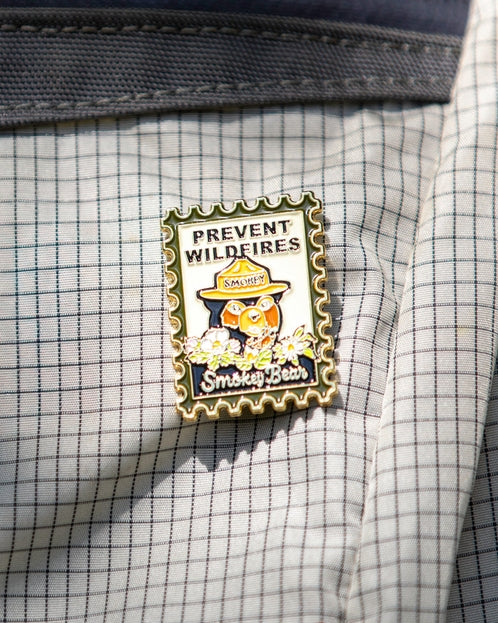 Smokey Bear Postage Stamp Enamel Pin