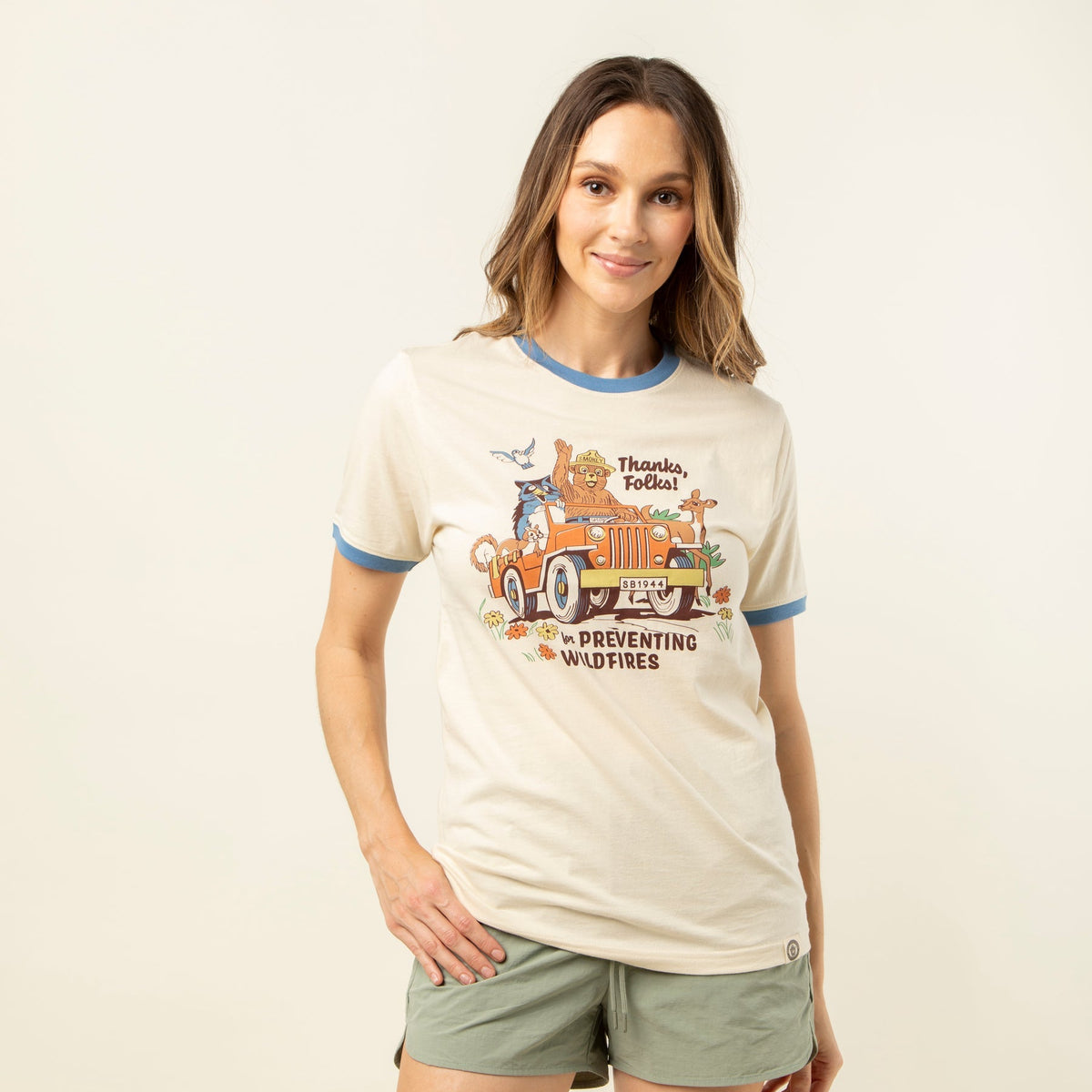 Thanks Folks for Preventing Wildfires Ringer Tee