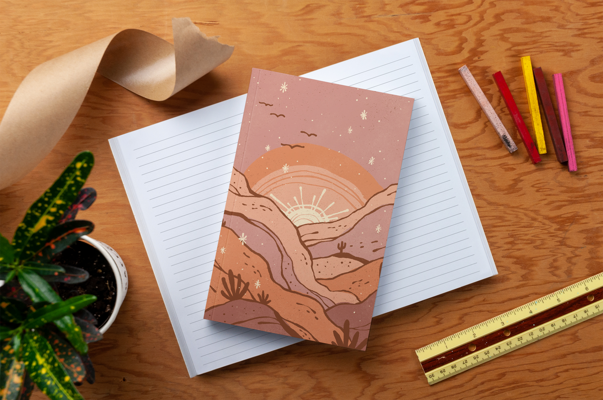 Desert Sunset Soft Touch Notebook