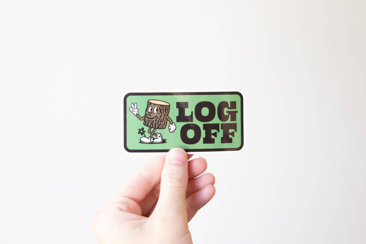 Log Off Sticker