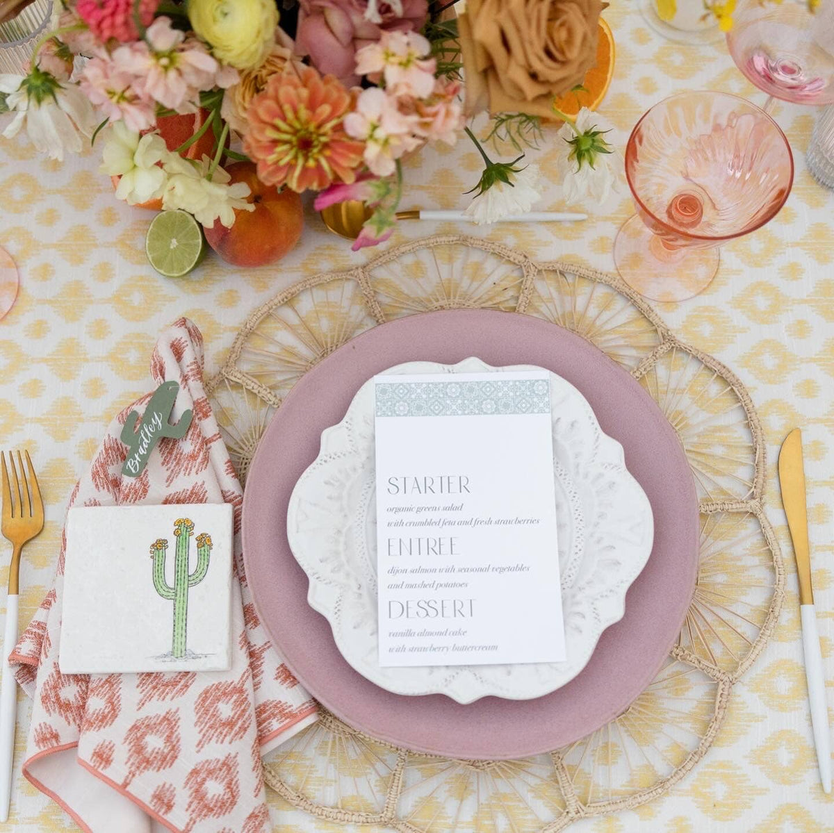 Blooming Saguaro Cactus Coaster