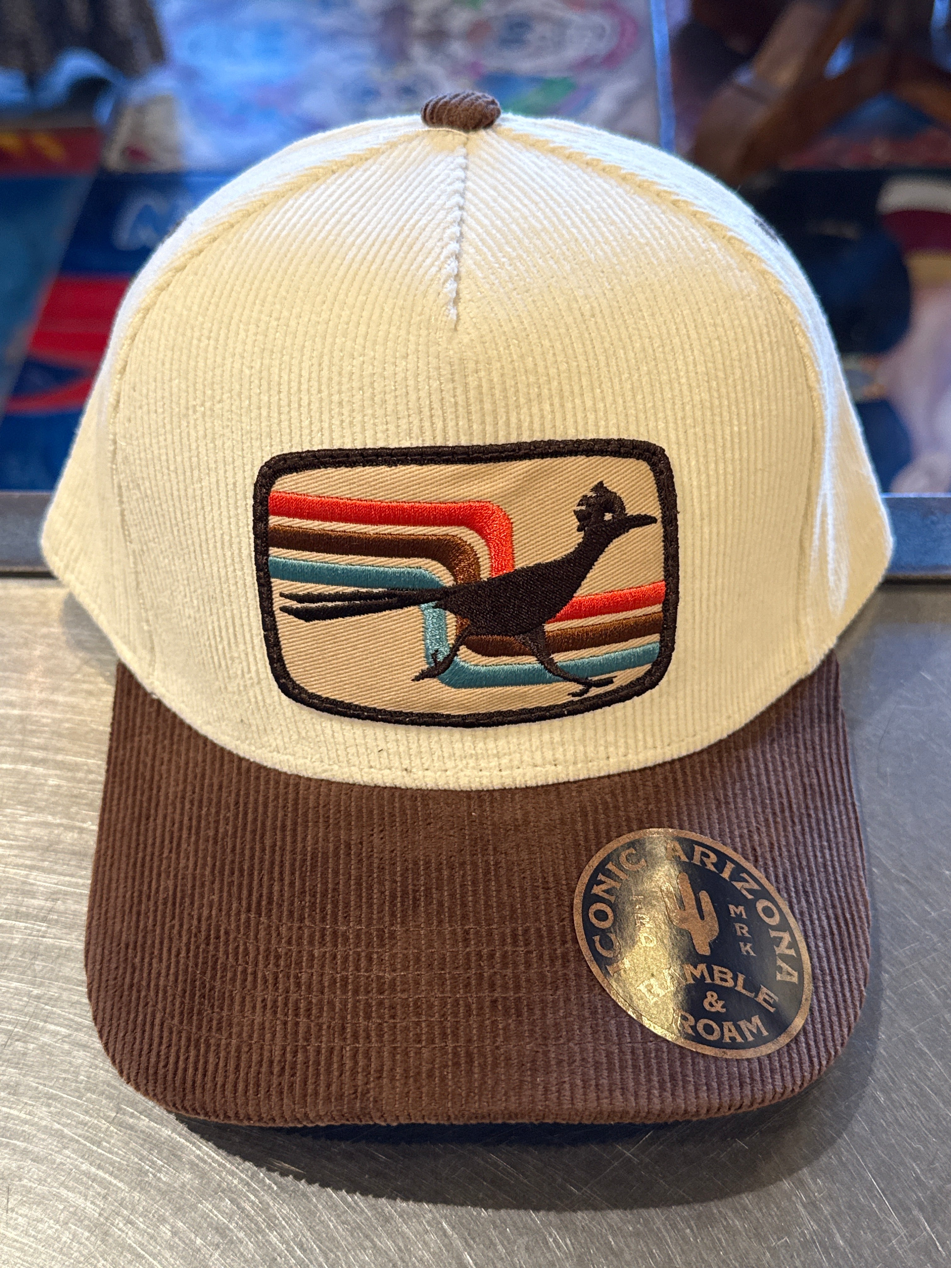 70s Roadrunner Two Tone Curved Brim Corduroy Hat