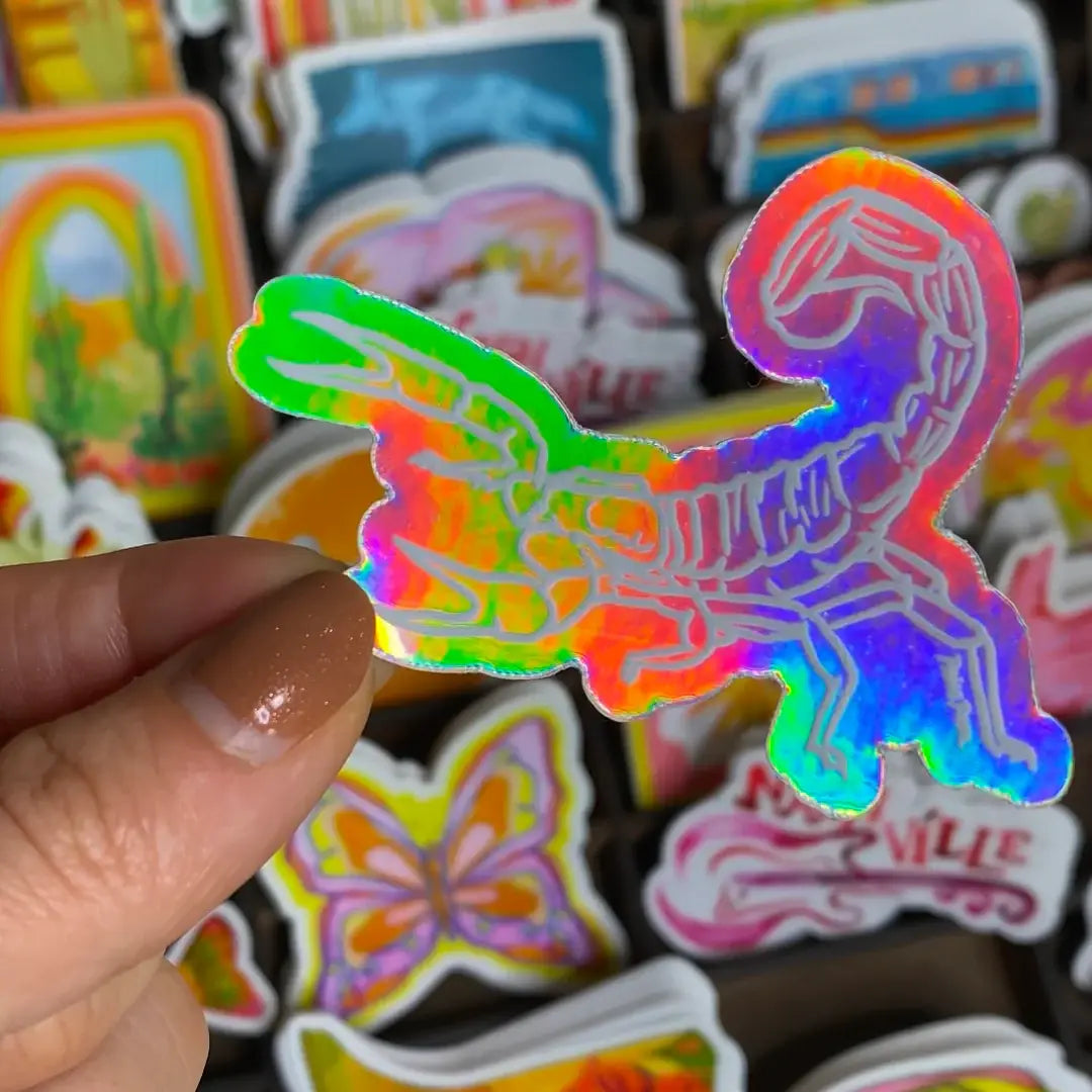 Shining Scorpion Holographic Sticker