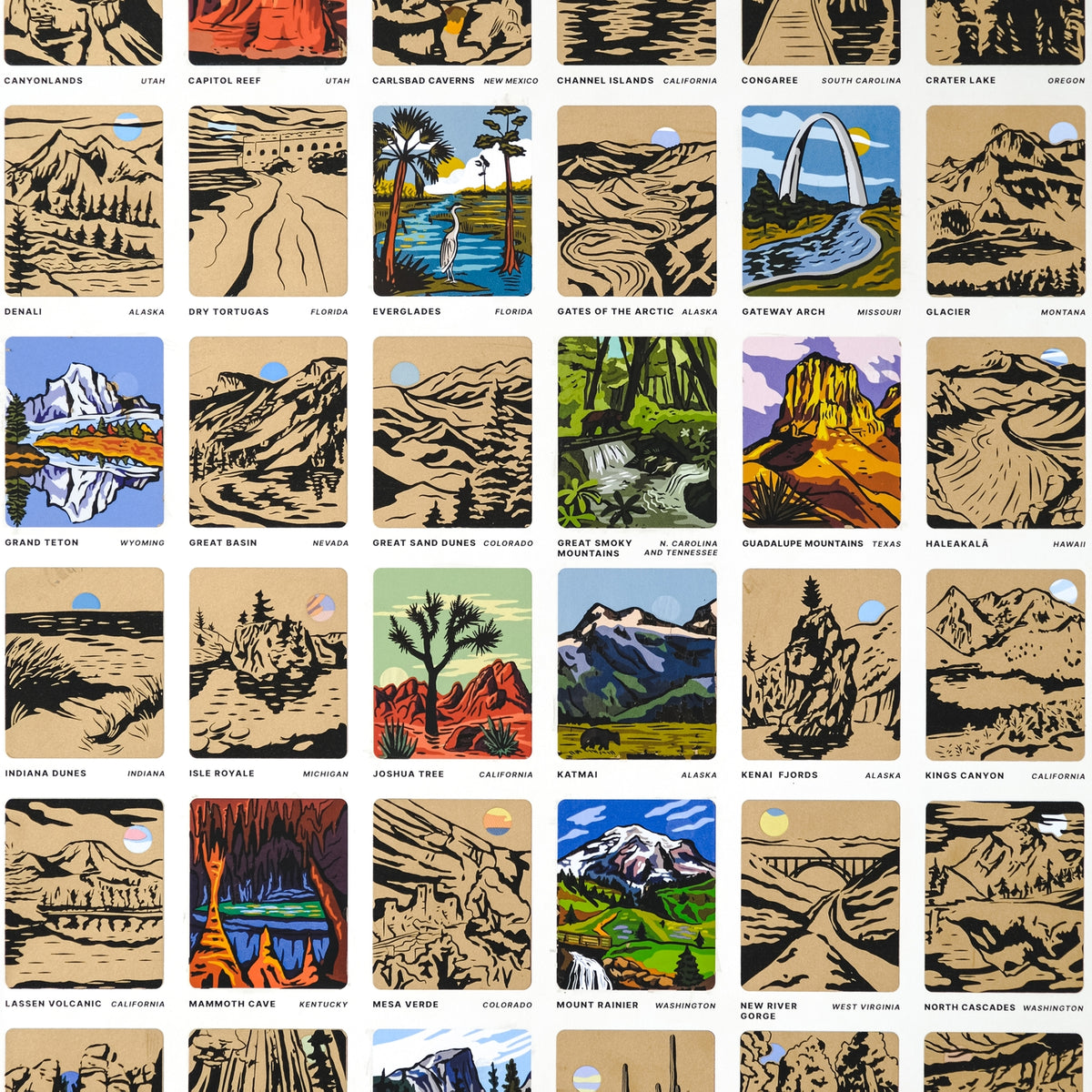 National Parks Scratch-Off U.S. Bucket List