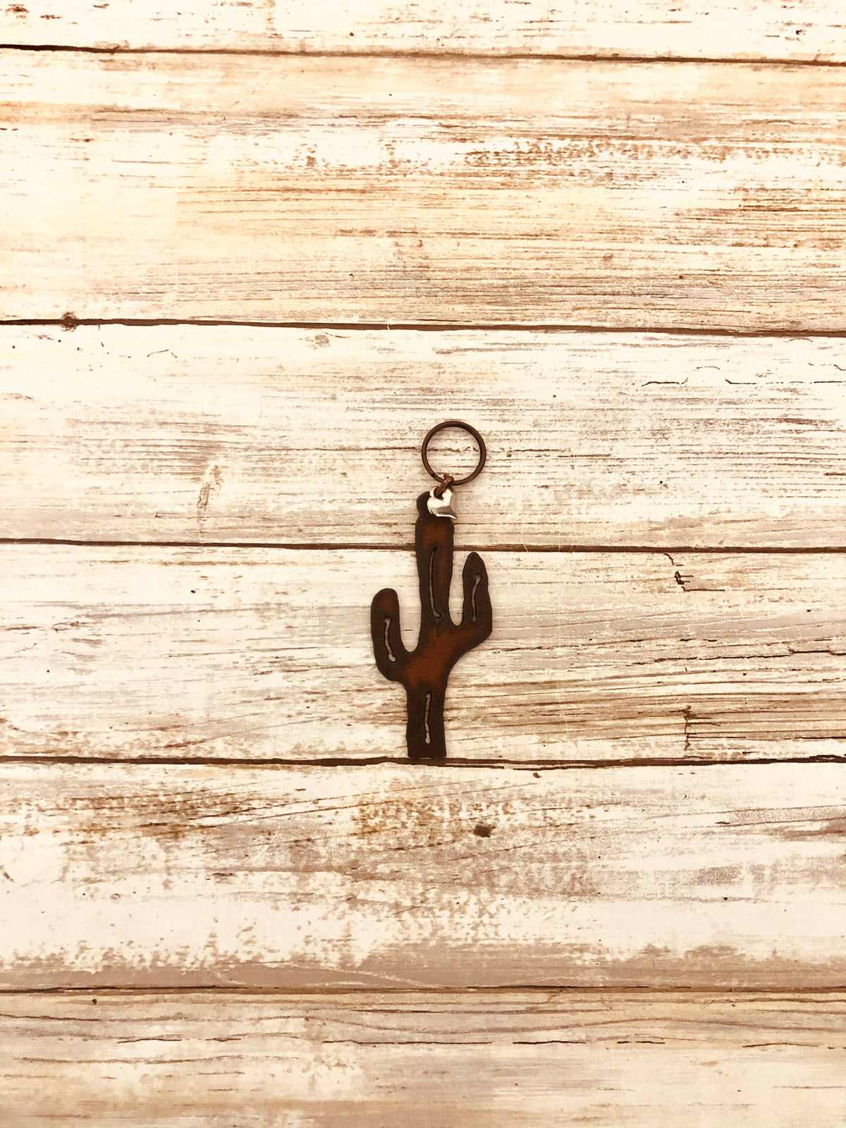 Saguaro Cactus Desert Southwest Metal Keychain