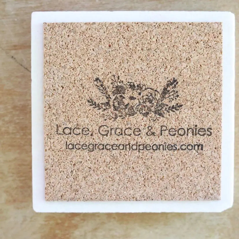 Saguaro Cactus Painted Marble Coaster