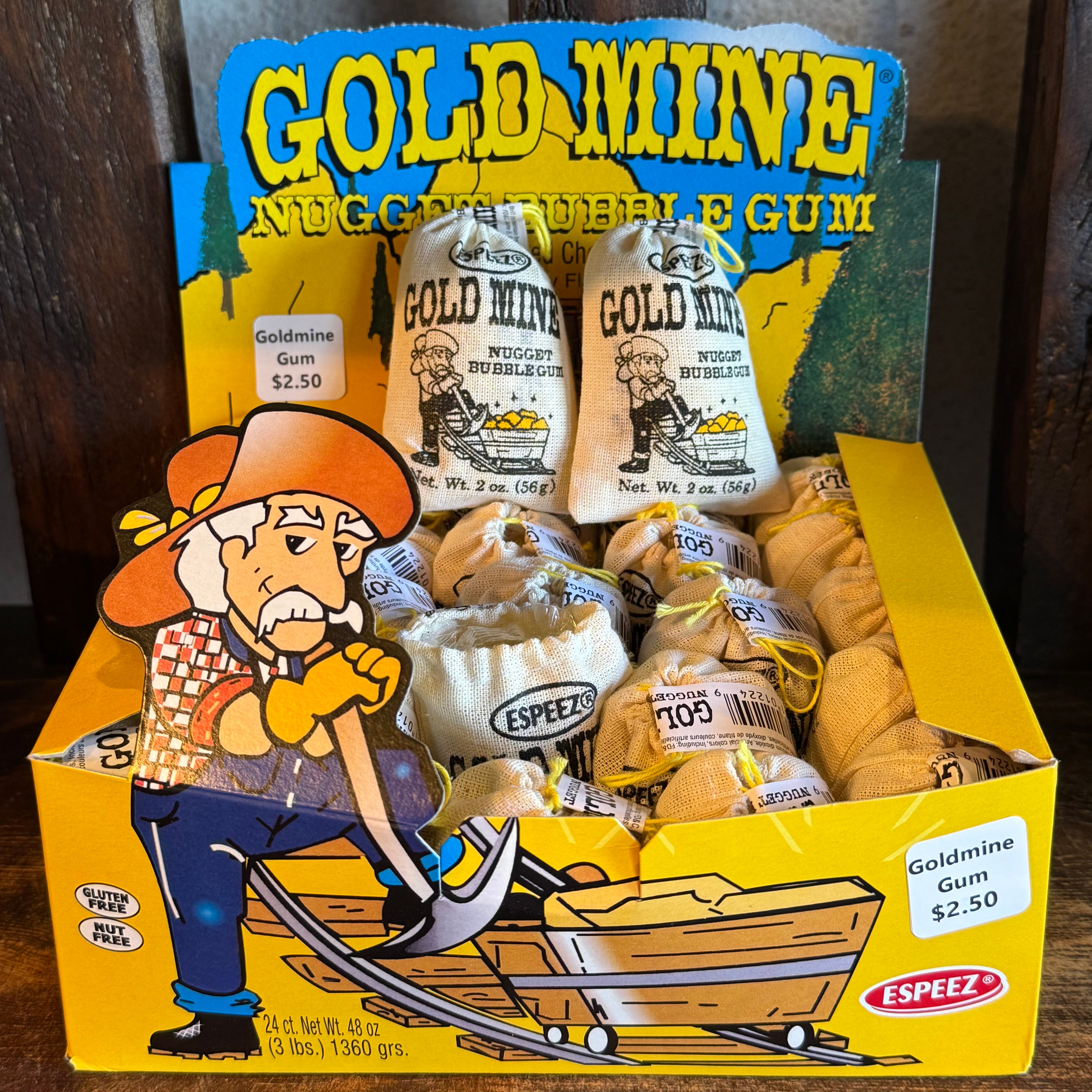 Gold Mine Bubble Gum Single 2oz Bag