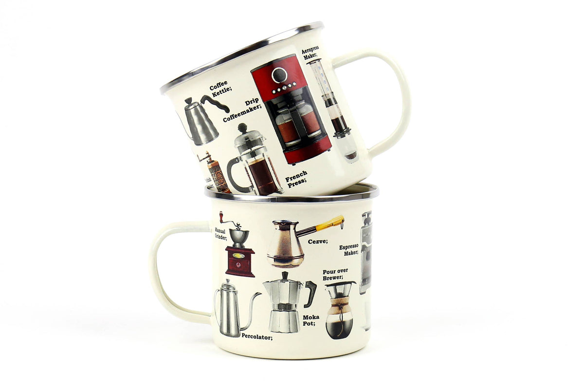 Cyclist Bike Enamel Mug