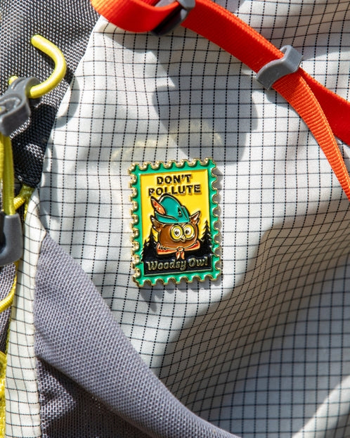 Woodsy Owl Postage Stamp Enamel Pin