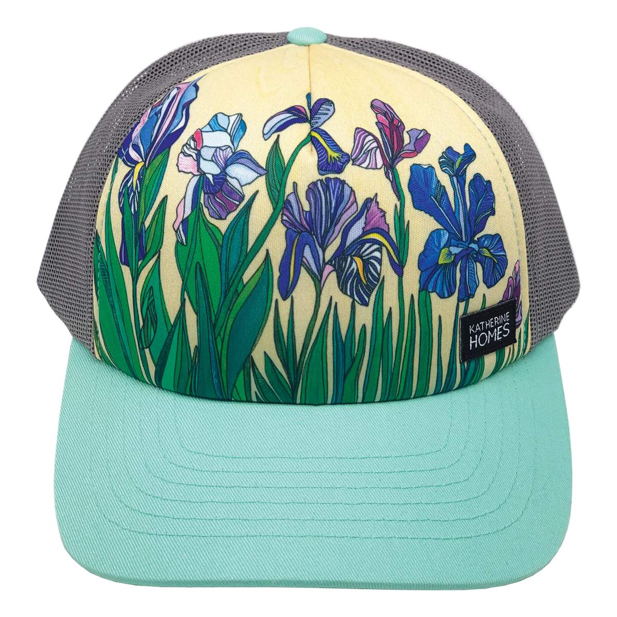 Iris Flowers Foam Trucker