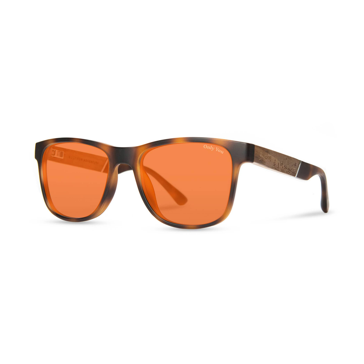 Smokey Bear x CAMP Trail sunglasses in matte tortoise with orange lenses