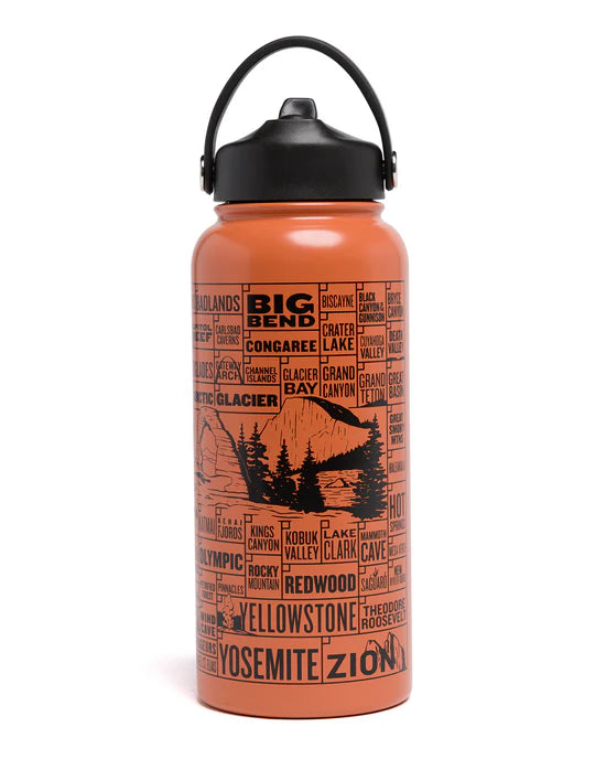 National Parks of the USA Checklist 32oz Insulated Water Bottle