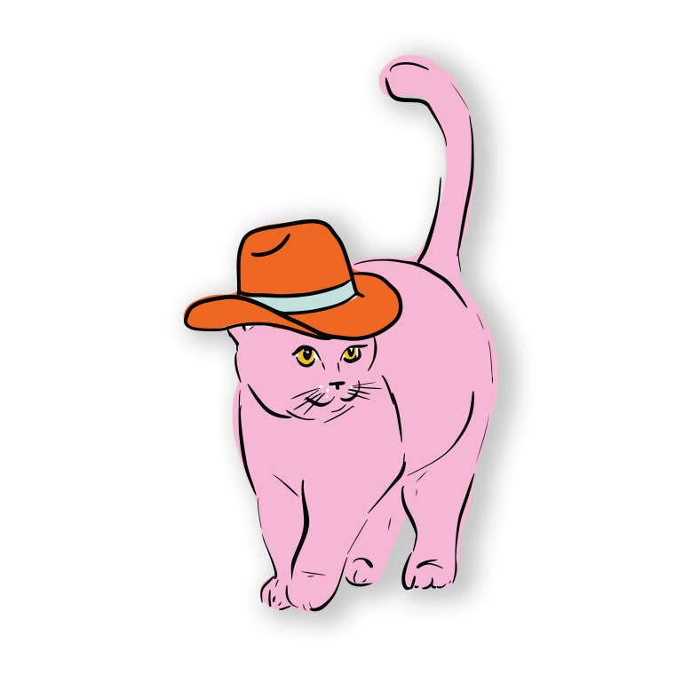 Cowboy Cat Sticker