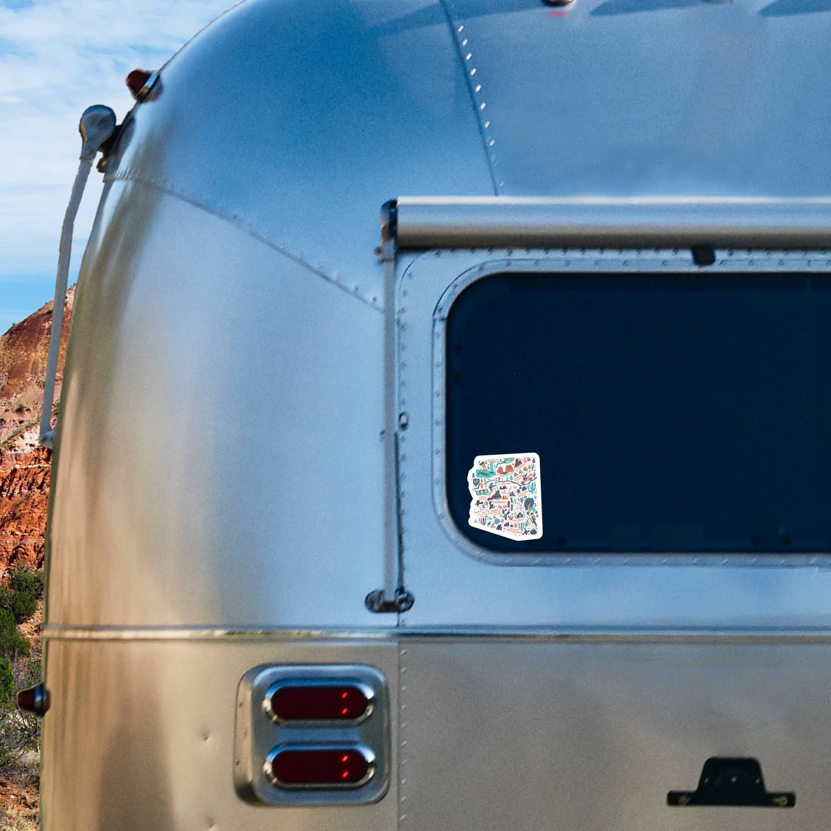 Arizona Map Holographic Sticker