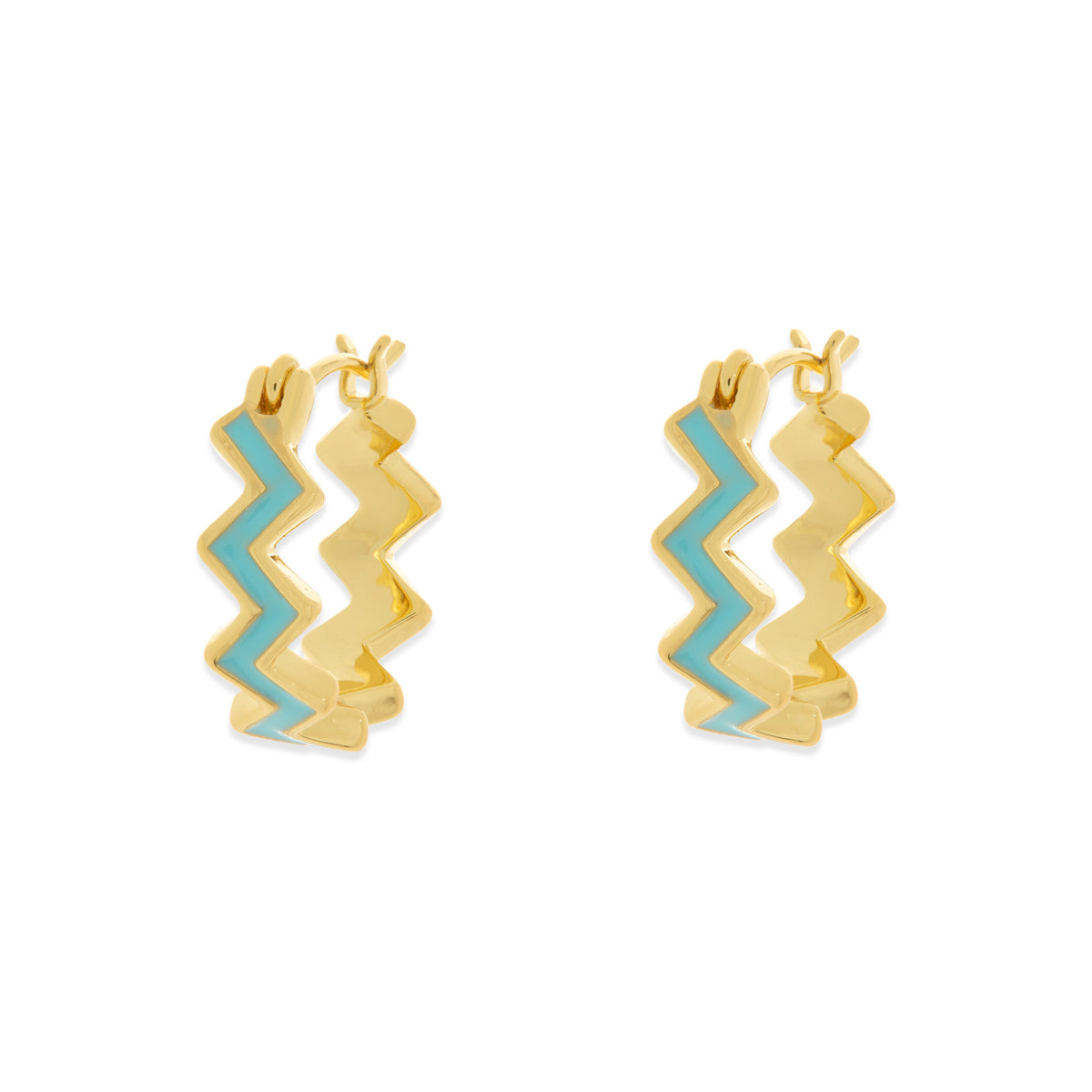 Ziggy Enamel Hoop Earrings