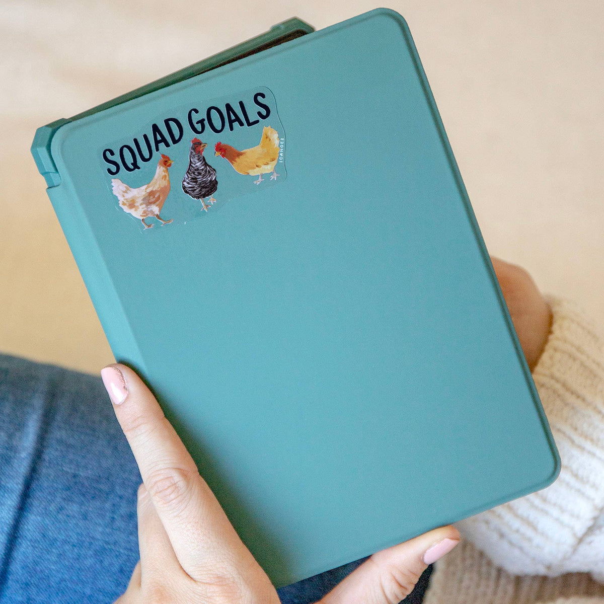 Squad Goals Chickens Clear Sticker