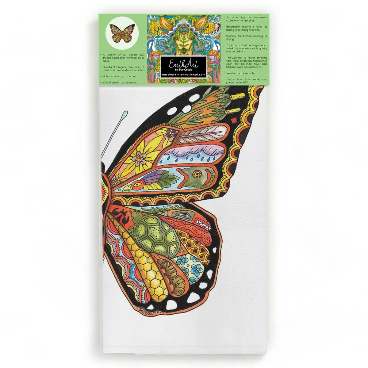 Monarch Butterfly Tea Towel