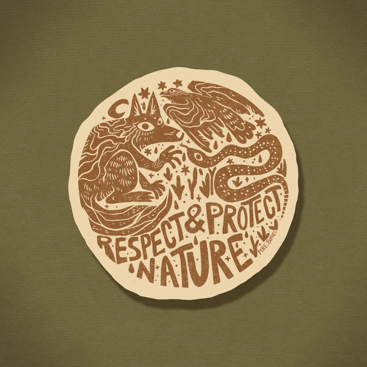 Respect & Protect Nature Sticker