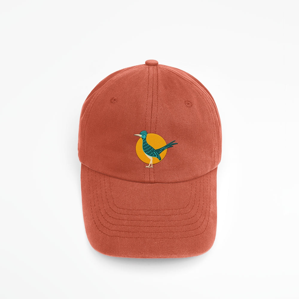 Embroidered Roadrunner Baseball Cap - Burnt Orange