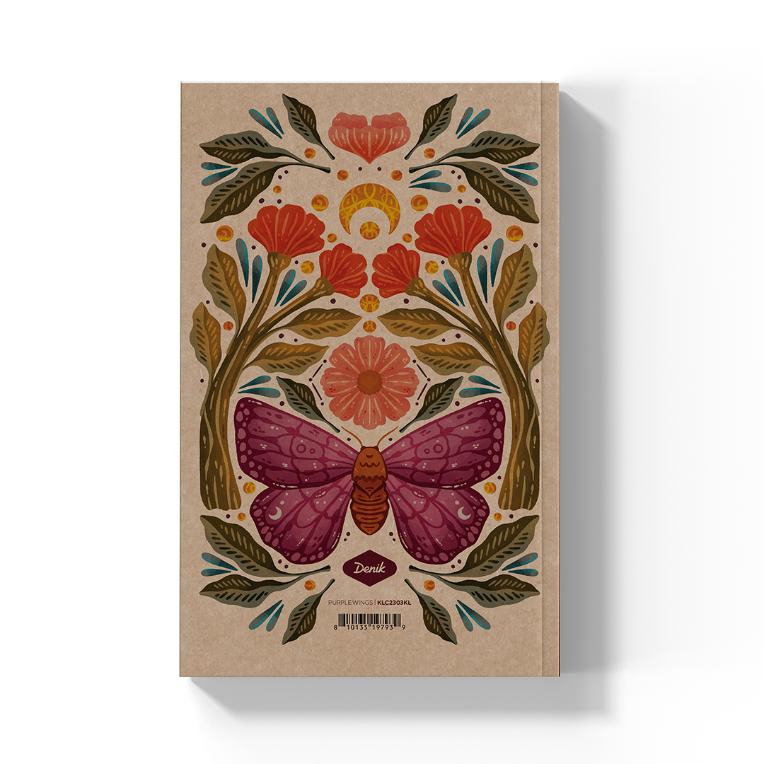 Purple Moth Kraft Notebook