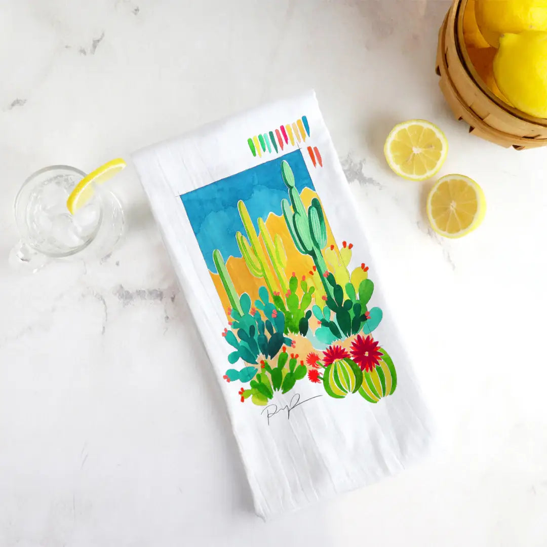 Desert Sketchbook Tea Towel