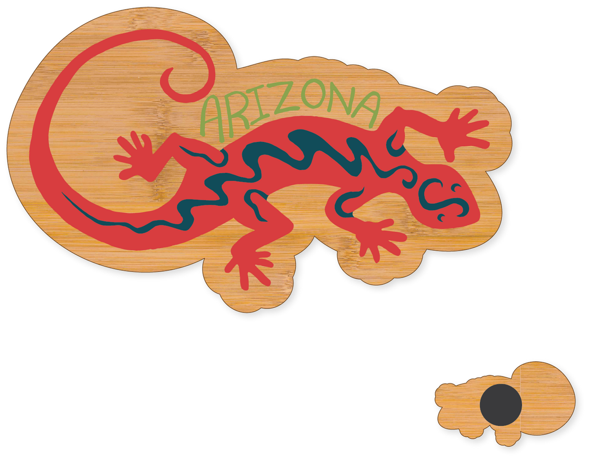 Arizona Gecko Wood Magnet