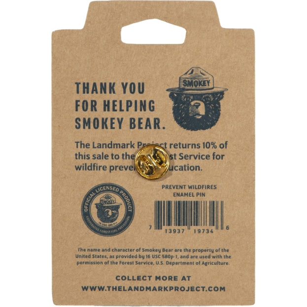 Smokey Bear Postage Stamp Enamel Pin
