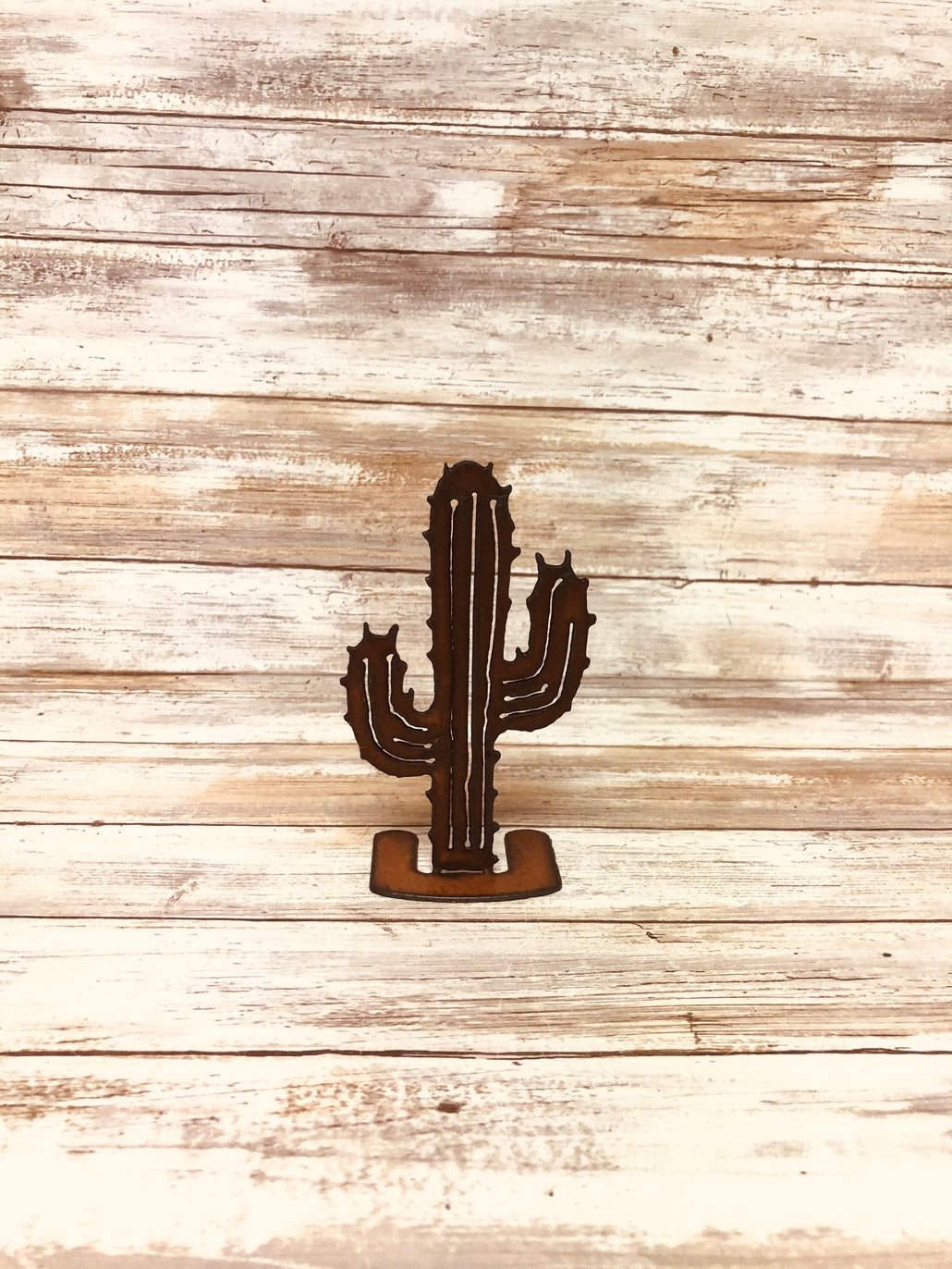 Origami Base Saguaro Cactus Metal Cut Out Standee