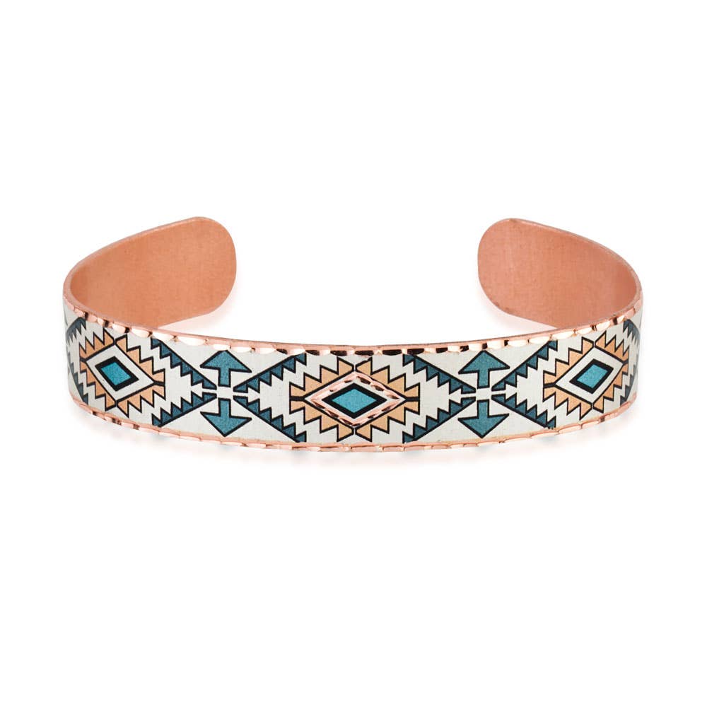 Navajo Diamonds Copper Bracelet