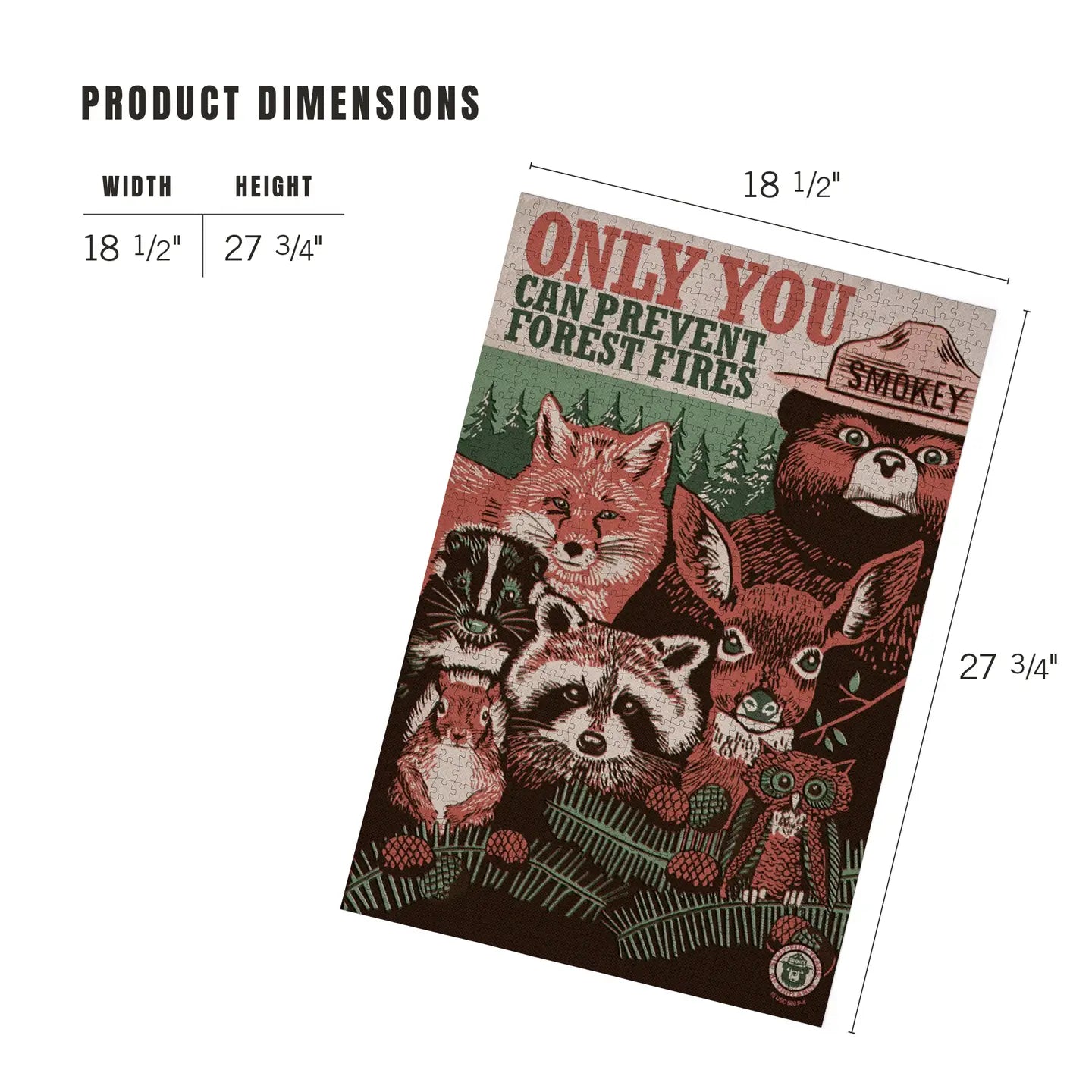 Smokey Bear & Friends 1000 Piece Puzzle