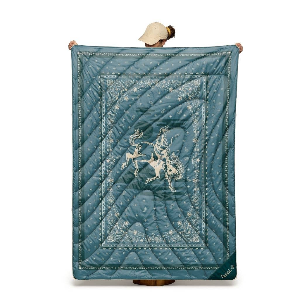 Original Puffy Blanket - Sage Bronco Bandana
