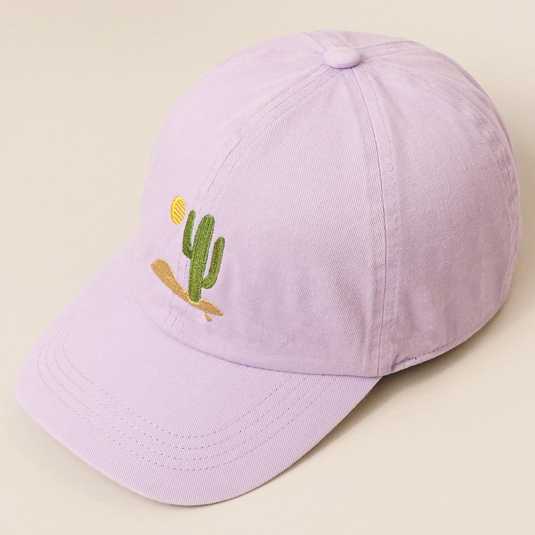 Embroidered Cactus Cotton Dad Hat