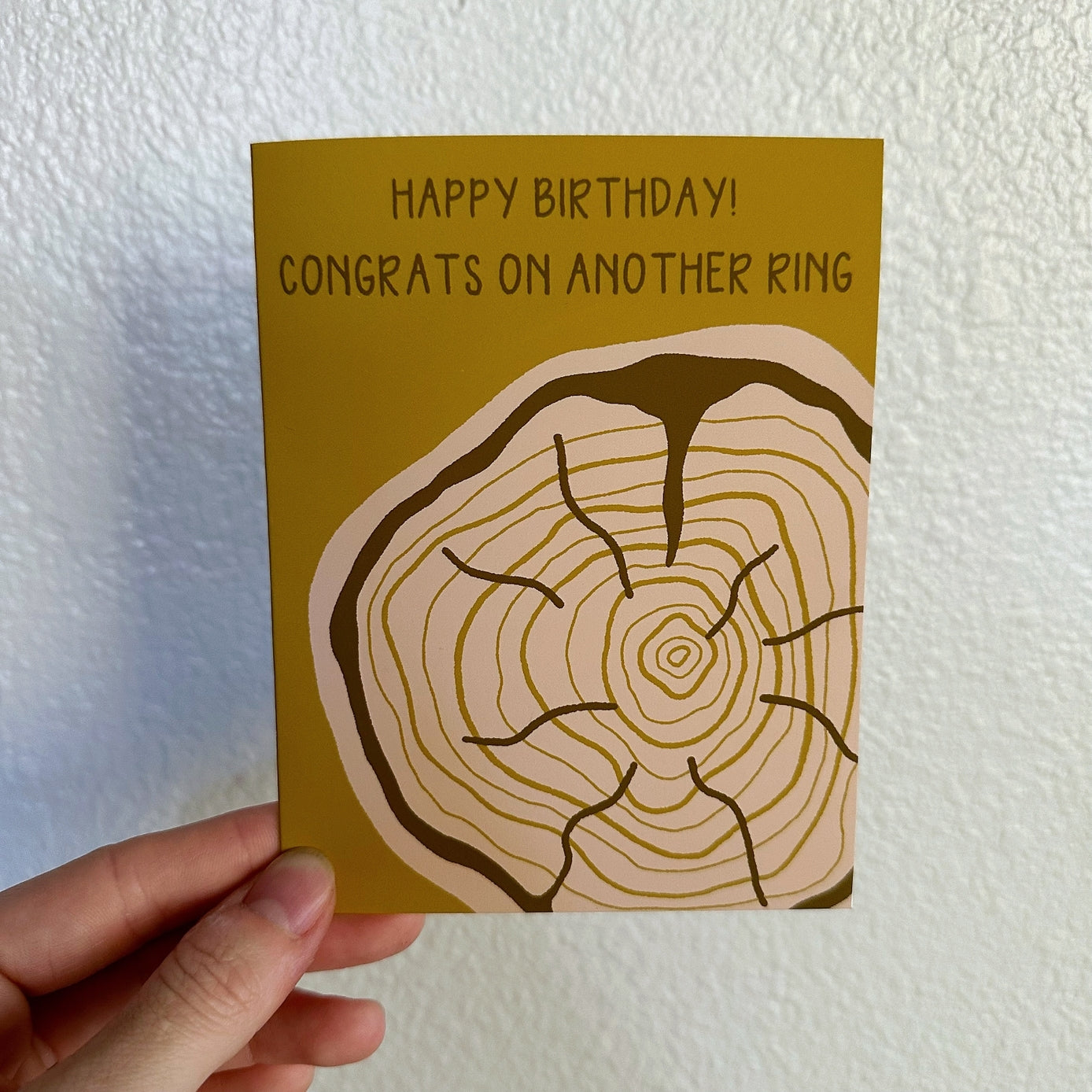Birthday Rings Tree Trunk Birthday Card