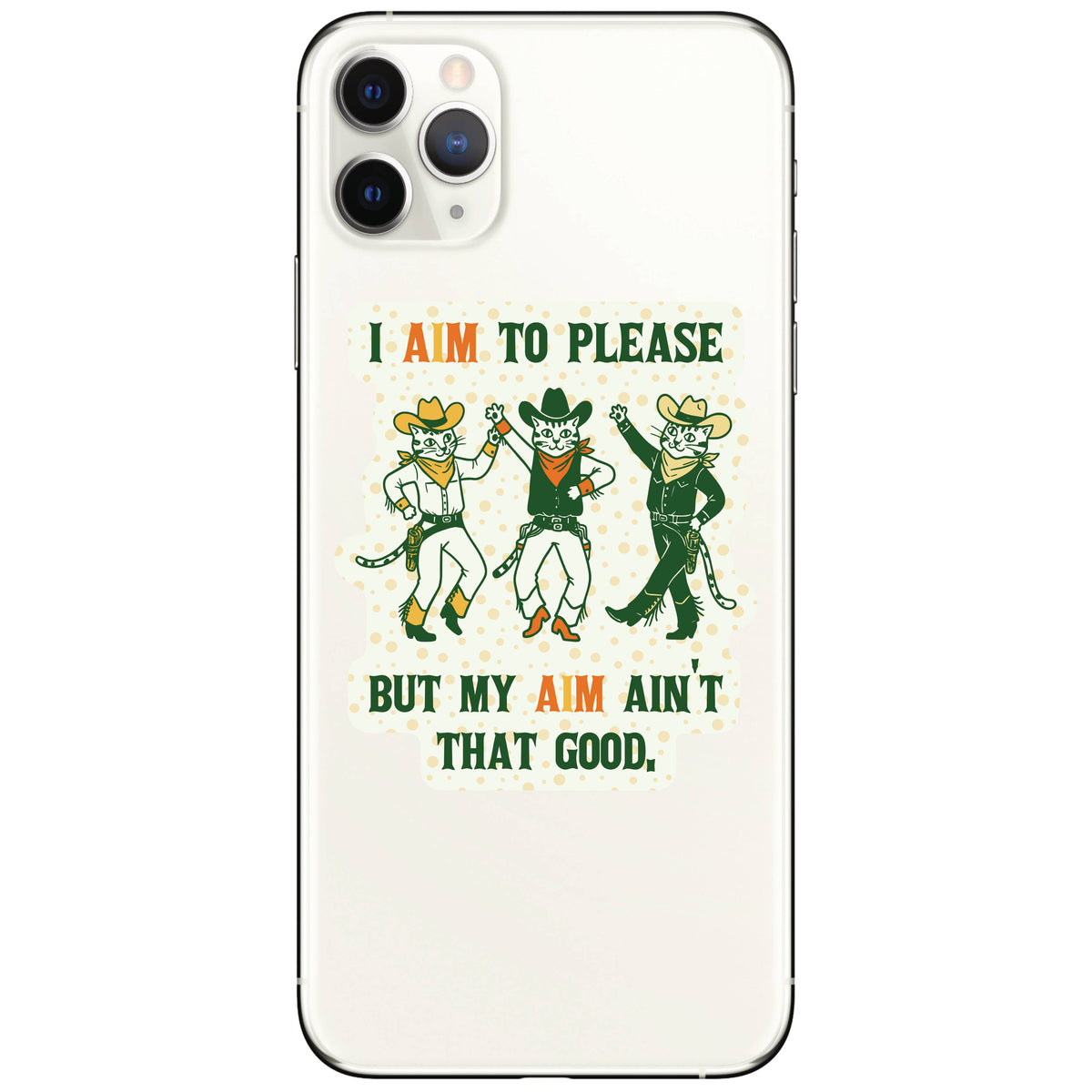 I Aim to Please Kitty Sticker