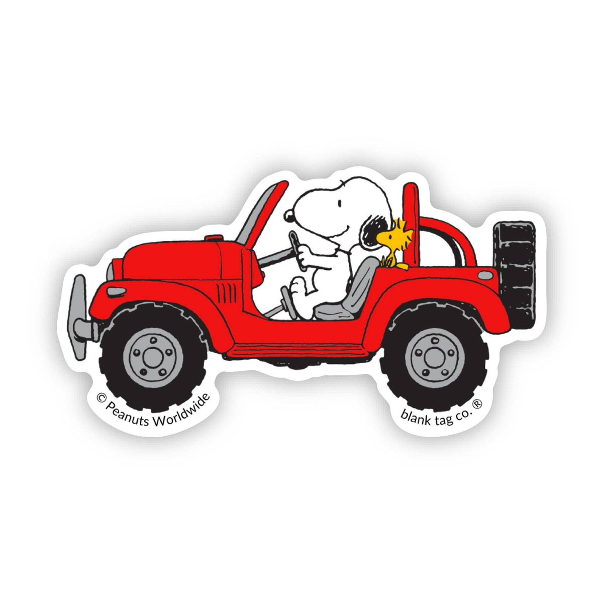 Beep Beep Snoopy Jeep Sticker