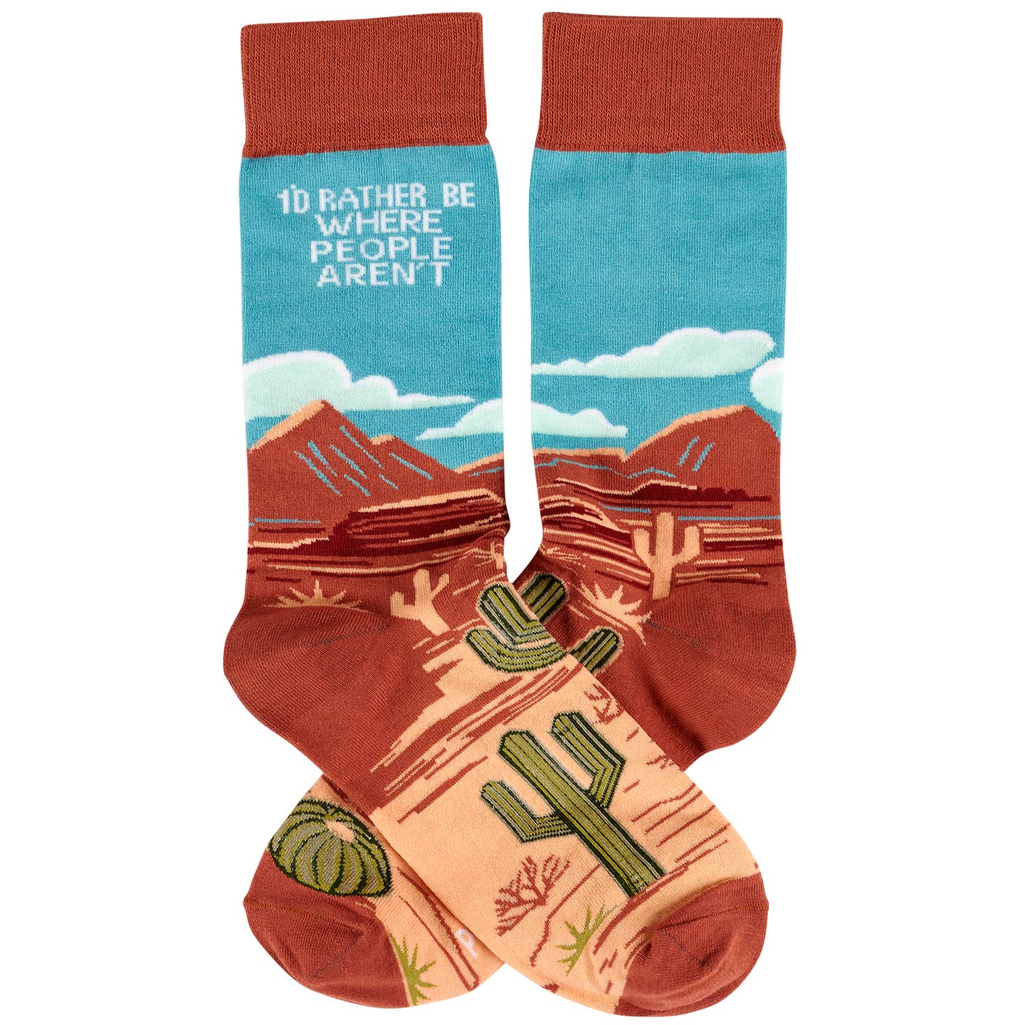Rather Be Where People Aren't Unisex Socks
