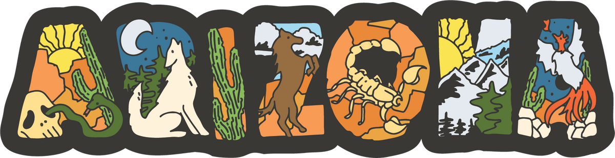All Over Arizona Sticker